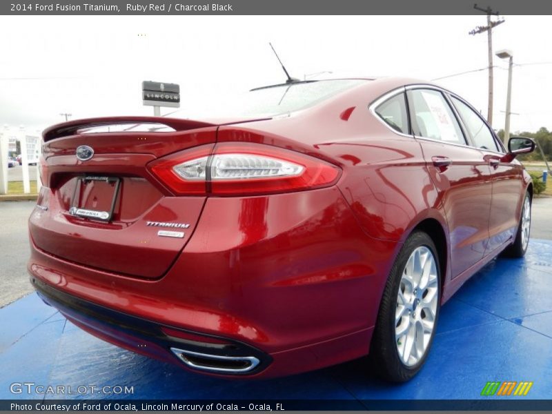 Ruby Red / Charcoal Black 2014 Ford Fusion Titanium