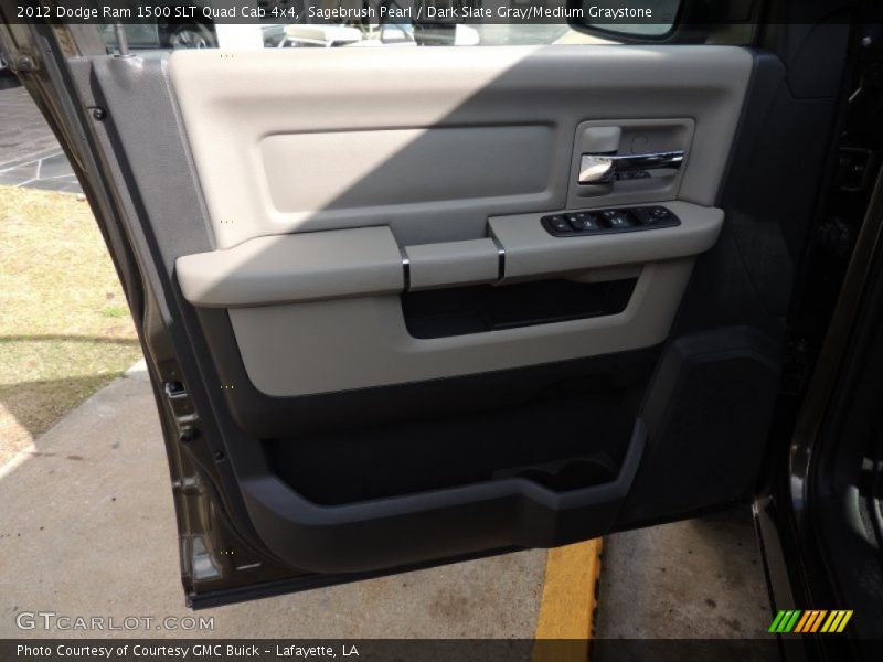 Sagebrush Pearl / Dark Slate Gray/Medium Graystone 2012 Dodge Ram 1500 SLT Quad Cab 4x4