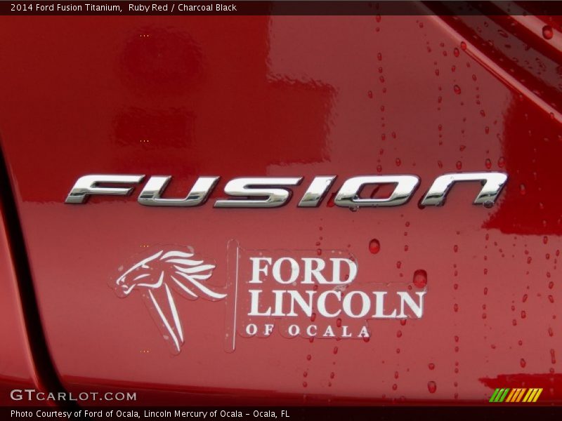 Ruby Red / Charcoal Black 2014 Ford Fusion Titanium