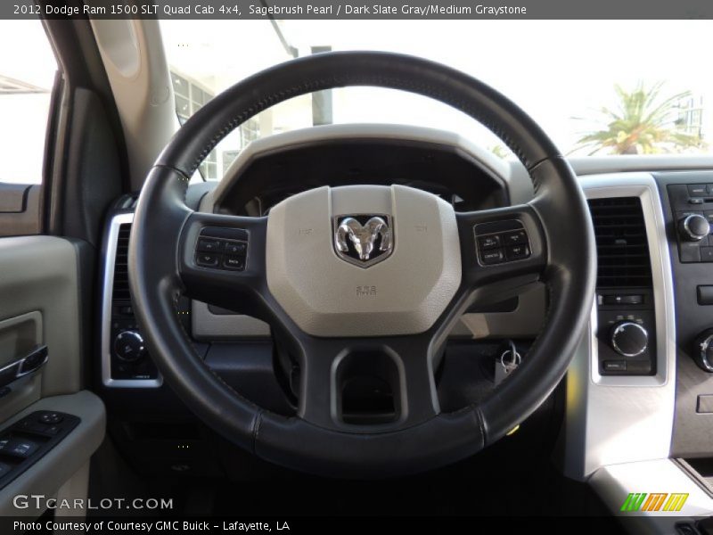 Sagebrush Pearl / Dark Slate Gray/Medium Graystone 2012 Dodge Ram 1500 SLT Quad Cab 4x4