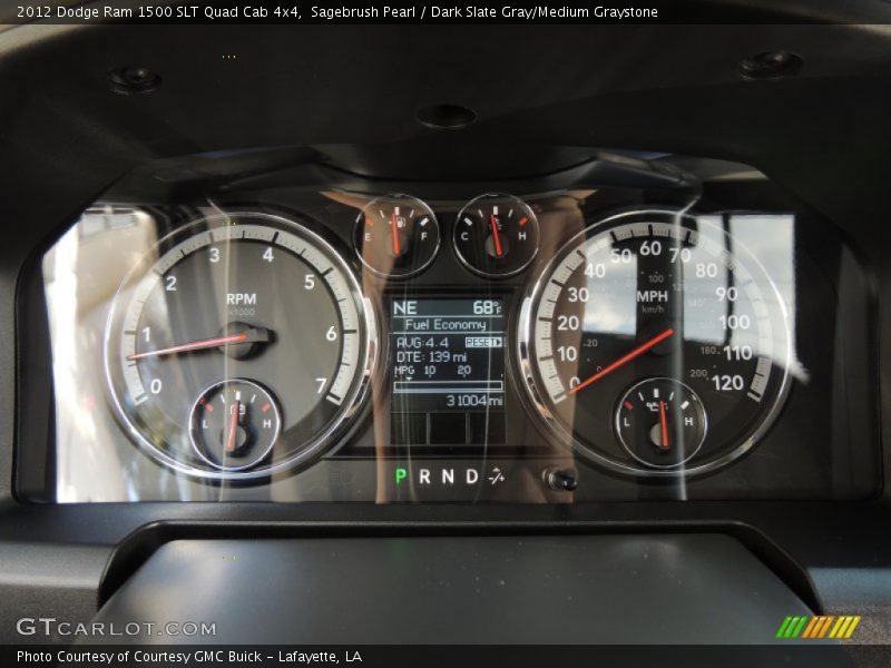 Sagebrush Pearl / Dark Slate Gray/Medium Graystone 2012 Dodge Ram 1500 SLT Quad Cab 4x4