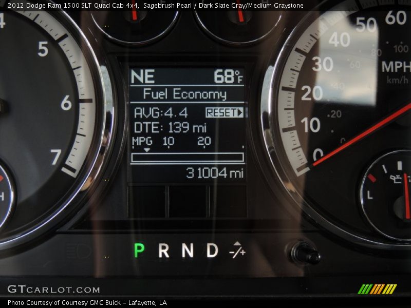 Sagebrush Pearl / Dark Slate Gray/Medium Graystone 2012 Dodge Ram 1500 SLT Quad Cab 4x4