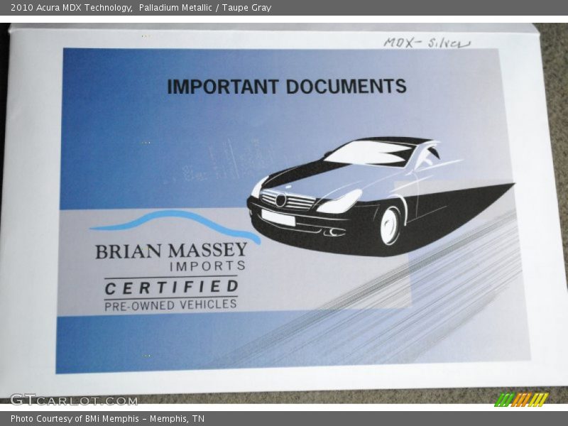 Palladium Metallic / Taupe Gray 2010 Acura MDX Technology