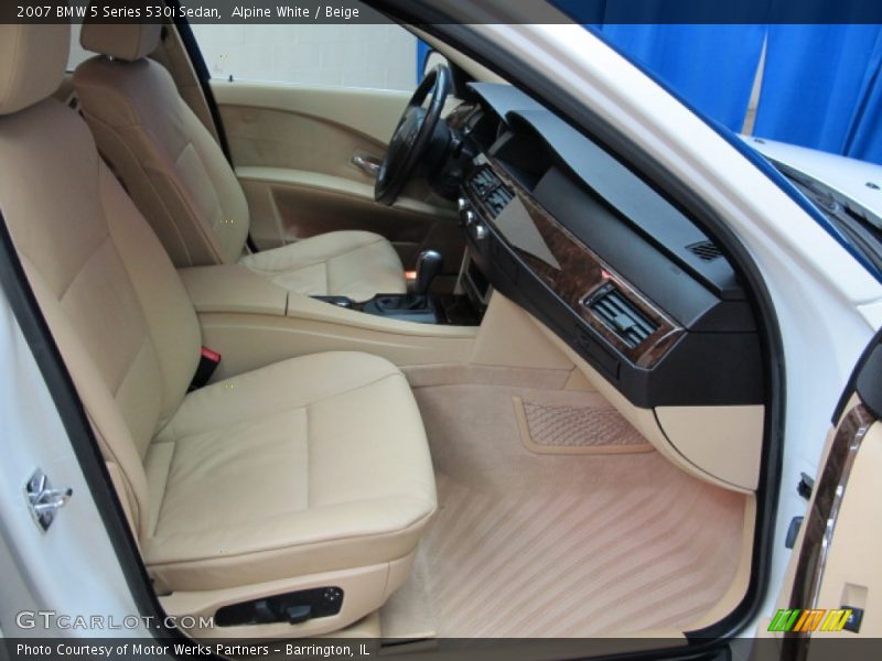 Alpine White / Beige 2007 BMW 5 Series 530i Sedan
