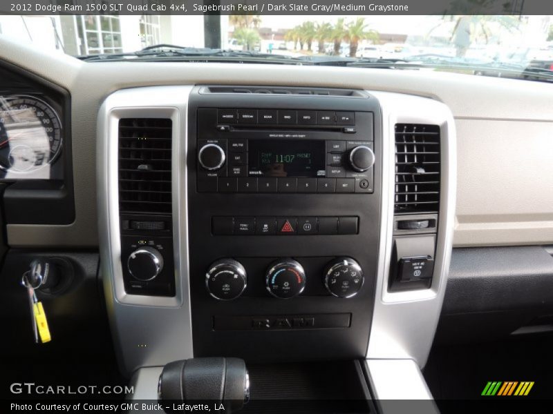 Sagebrush Pearl / Dark Slate Gray/Medium Graystone 2012 Dodge Ram 1500 SLT Quad Cab 4x4