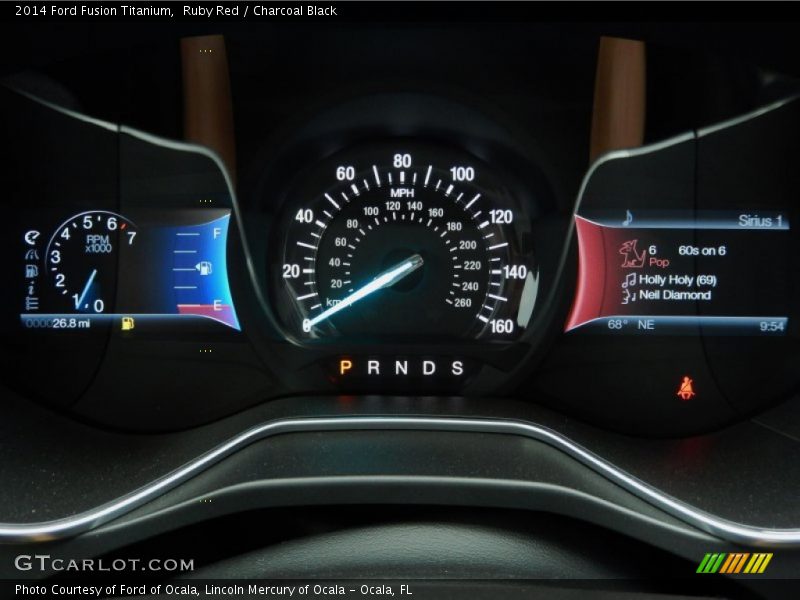Ruby Red / Charcoal Black 2014 Ford Fusion Titanium