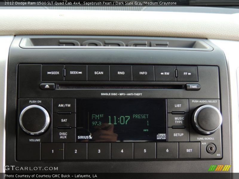 Sagebrush Pearl / Dark Slate Gray/Medium Graystone 2012 Dodge Ram 1500 SLT Quad Cab 4x4
