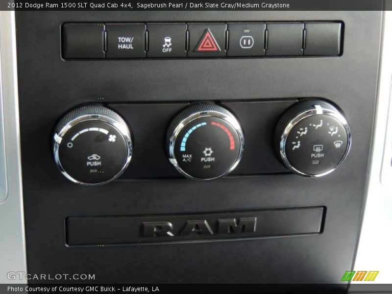 Sagebrush Pearl / Dark Slate Gray/Medium Graystone 2012 Dodge Ram 1500 SLT Quad Cab 4x4