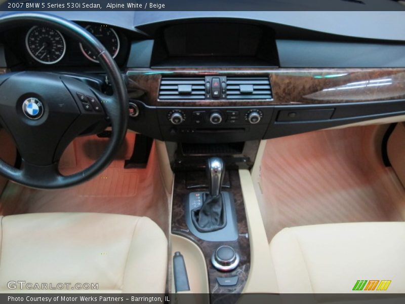 Alpine White / Beige 2007 BMW 5 Series 530i Sedan