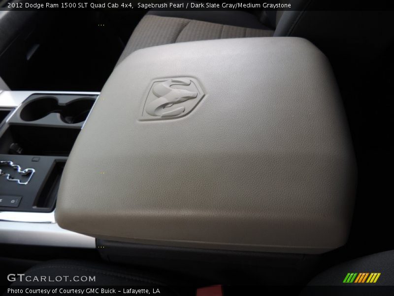 Sagebrush Pearl / Dark Slate Gray/Medium Graystone 2012 Dodge Ram 1500 SLT Quad Cab 4x4