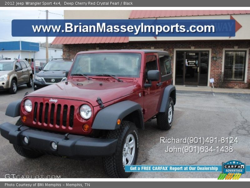 Deep Cherry Red Crystal Pearl / Black 2012 Jeep Wrangler Sport 4x4