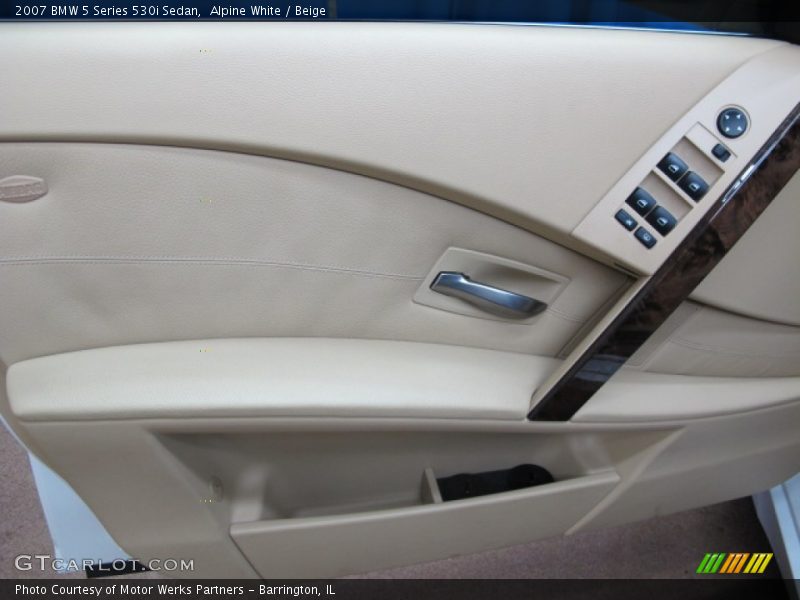 Alpine White / Beige 2007 BMW 5 Series 530i Sedan