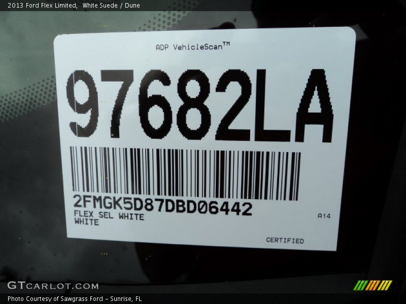 White Suede / Dune 2013 Ford Flex Limited