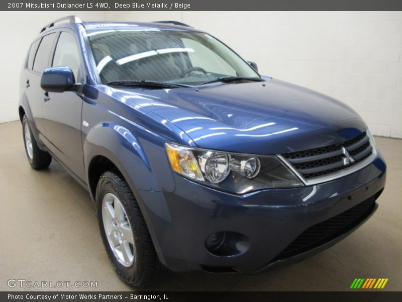 Deep Blue Metallic / Beige 2007 Mitsubishi Outlander LS 4WD