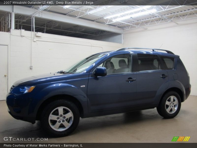 Deep Blue Metallic / Beige 2007 Mitsubishi Outlander LS 4WD