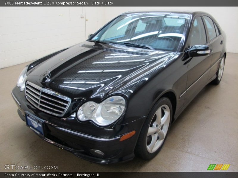 Black / Black 2005 Mercedes-Benz C 230 Kompressor Sedan