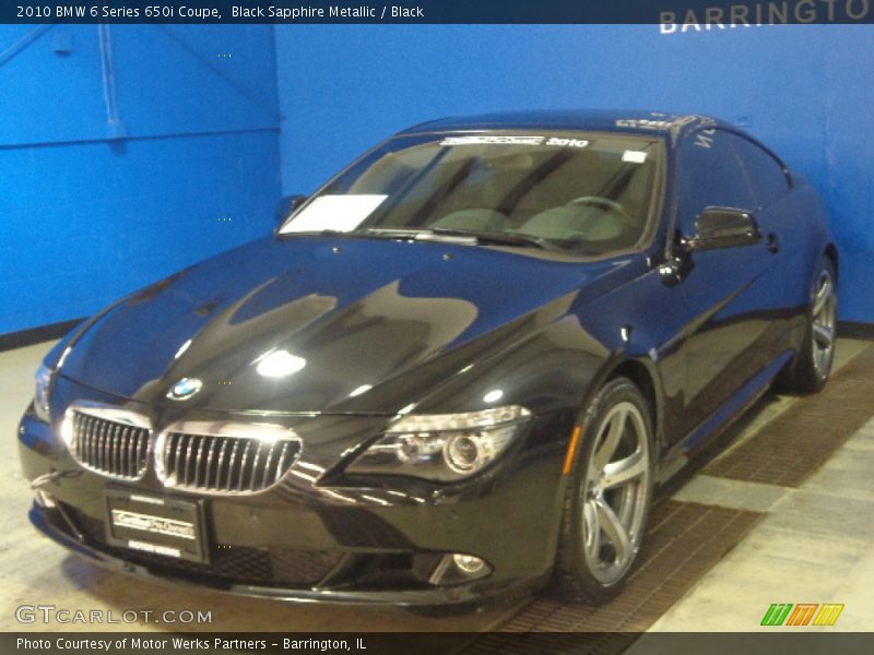 Black Sapphire Metallic / Black 2010 BMW 6 Series 650i Coupe
