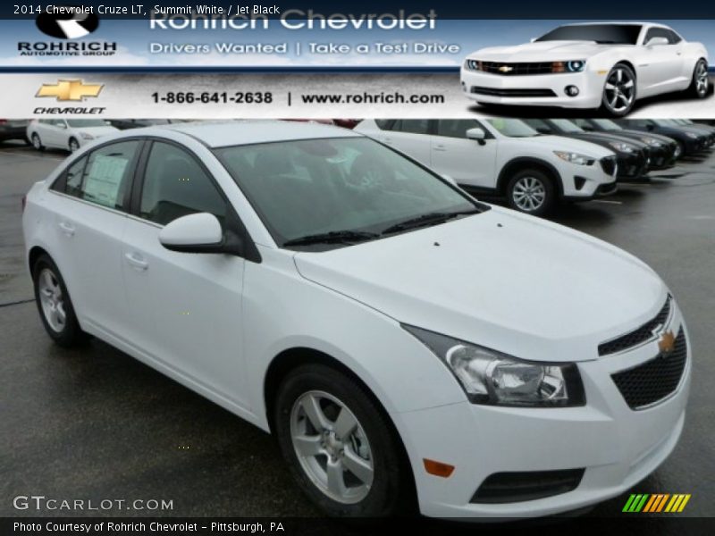 Summit White / Jet Black 2014 Chevrolet Cruze LT