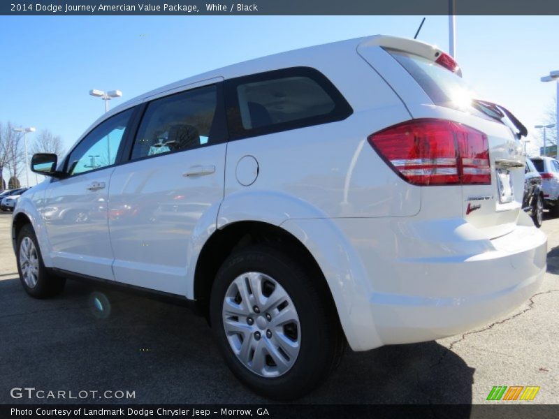 White / Black 2014 Dodge Journey Amercian Value Package