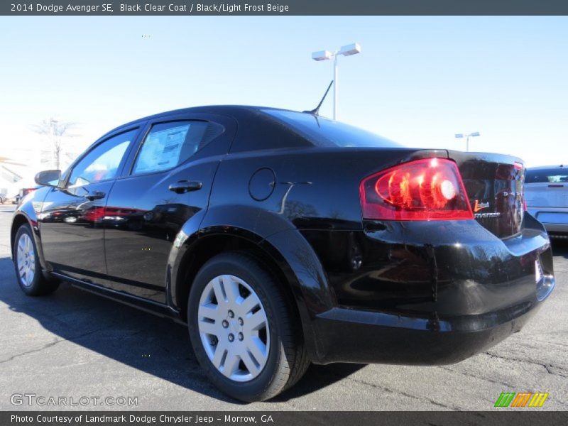 Black Clear Coat / Black/Light Frost Beige 2014 Dodge Avenger SE