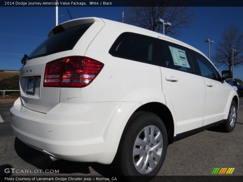 White / Black 2014 Dodge Journey Amercian Value Package