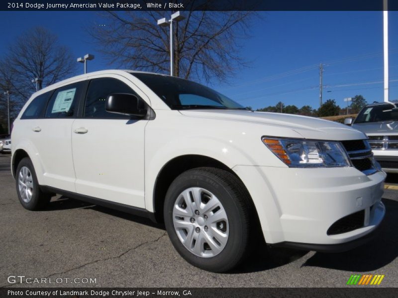 White / Black 2014 Dodge Journey Amercian Value Package