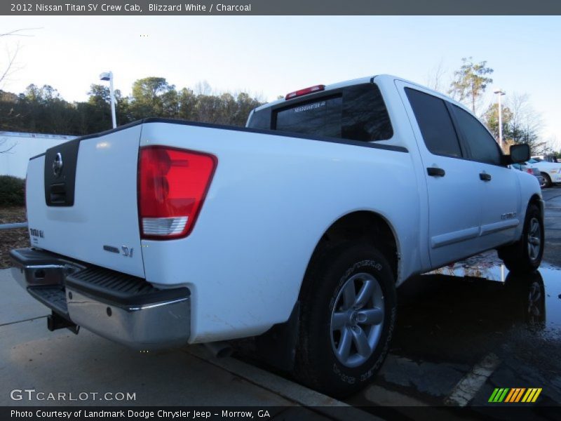 Blizzard White / Charcoal 2012 Nissan Titan SV Crew Cab