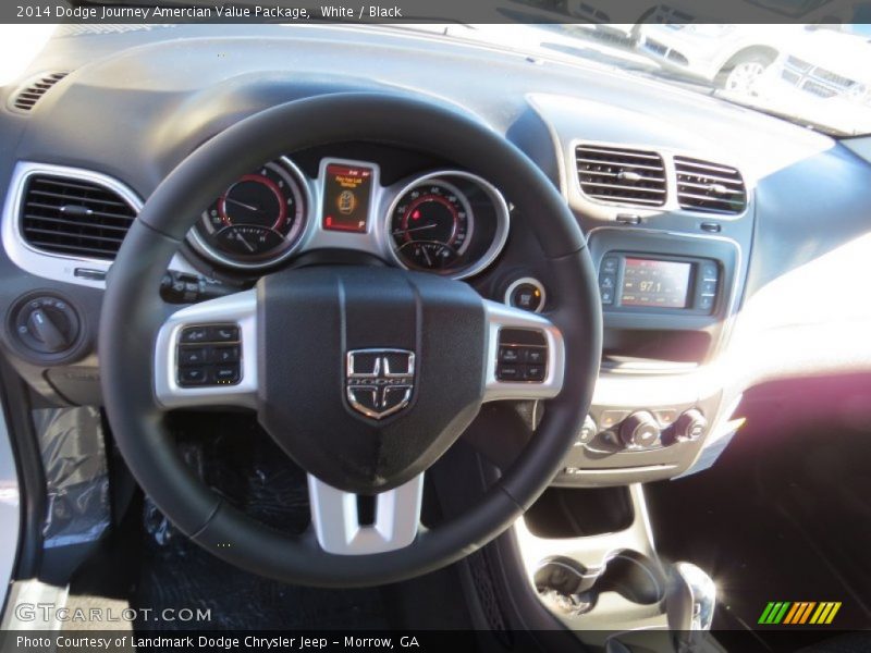 White / Black 2014 Dodge Journey Amercian Value Package
