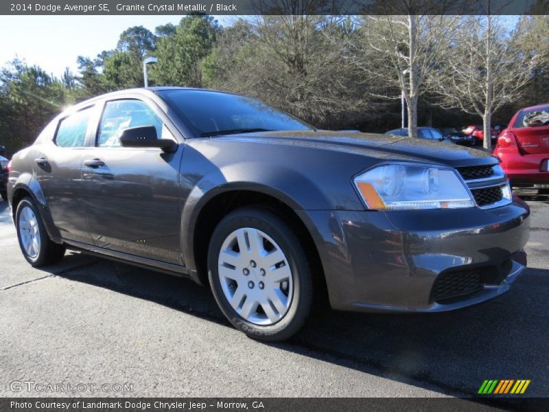 Granite Crystal Metallic / Black 2014 Dodge Avenger SE