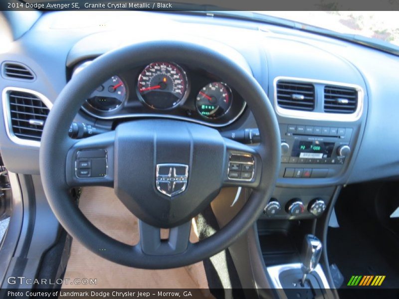 Granite Crystal Metallic / Black 2014 Dodge Avenger SE