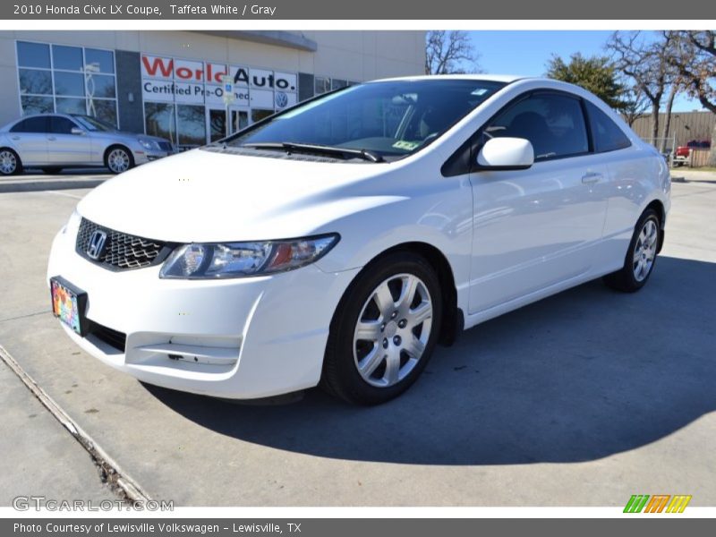 Taffeta White / Gray 2010 Honda Civic LX Coupe