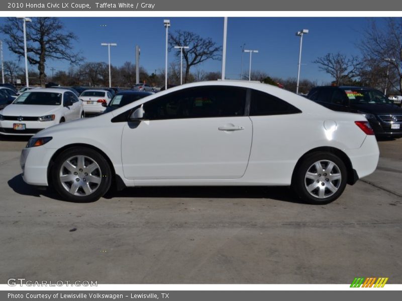 Taffeta White / Gray 2010 Honda Civic LX Coupe