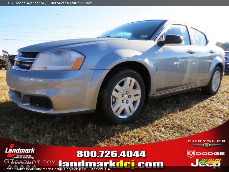 Billet Silver Metallic / Black 2014 Dodge Avenger SE