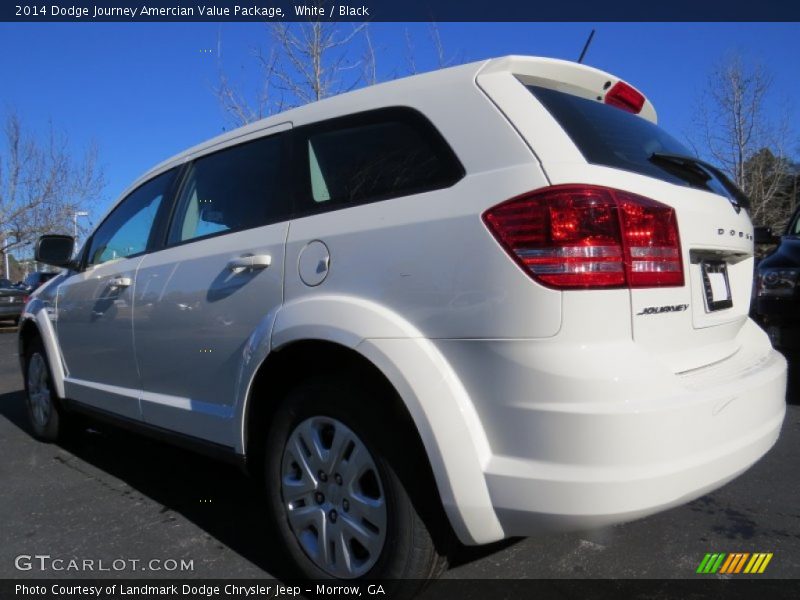 White / Black 2014 Dodge Journey Amercian Value Package