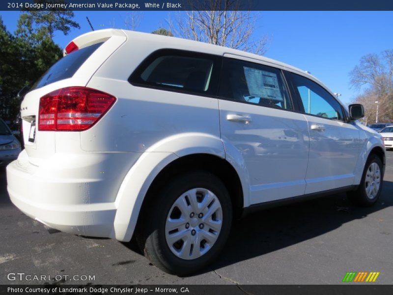 White / Black 2014 Dodge Journey Amercian Value Package