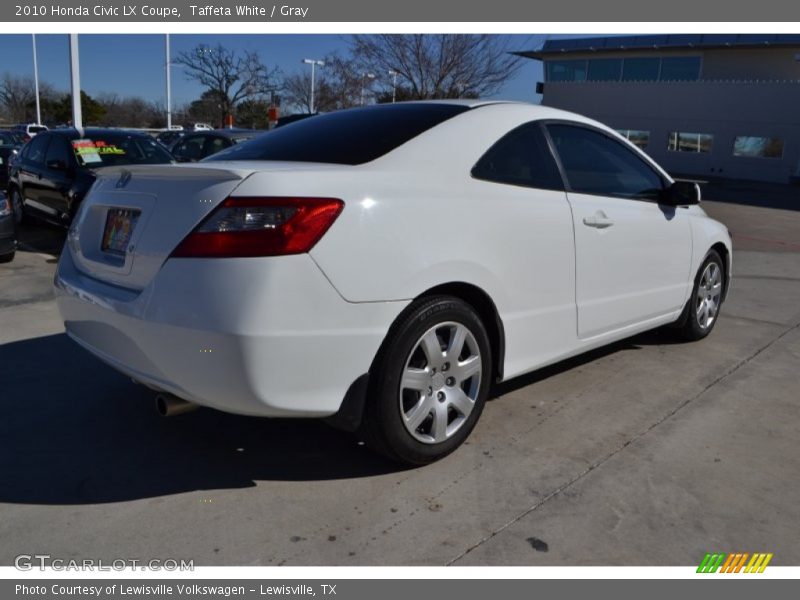 Taffeta White / Gray 2010 Honda Civic LX Coupe