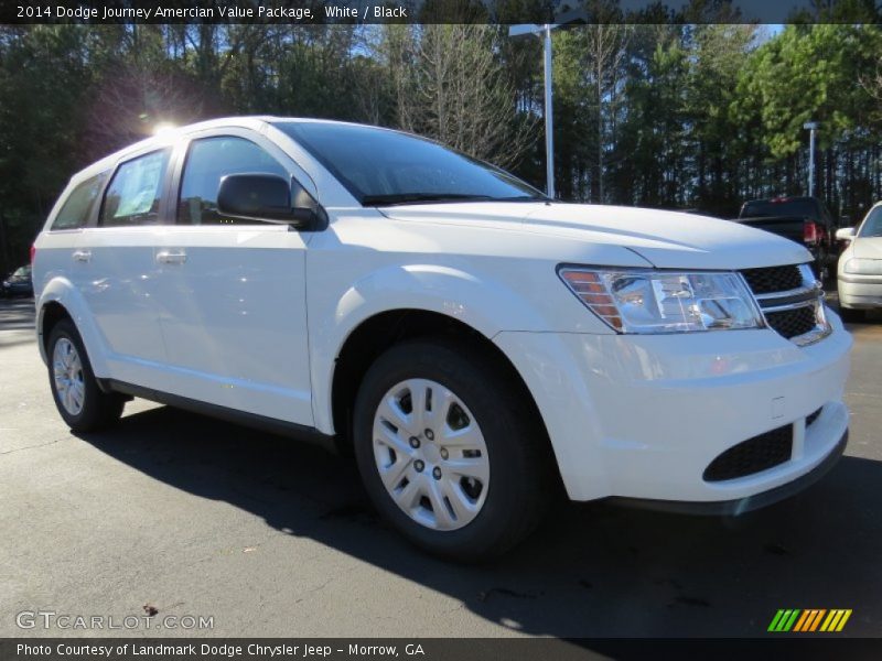 White / Black 2014 Dodge Journey Amercian Value Package