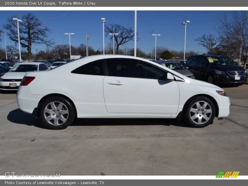 Taffeta White / Gray 2010 Honda Civic LX Coupe