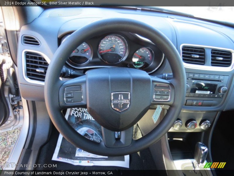 Billet Silver Metallic / Black 2014 Dodge Avenger SE