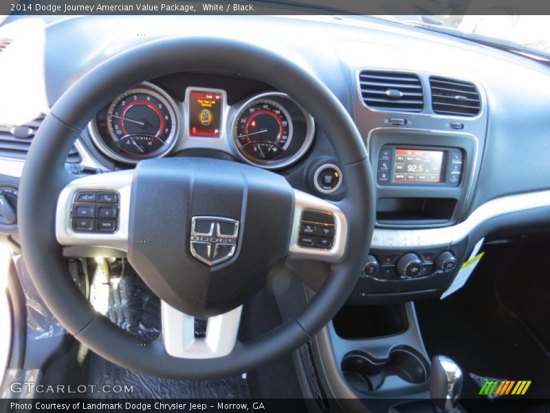 White / Black 2014 Dodge Journey Amercian Value Package