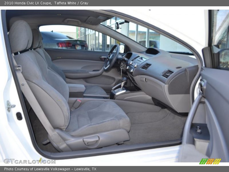 Taffeta White / Gray 2010 Honda Civic LX Coupe