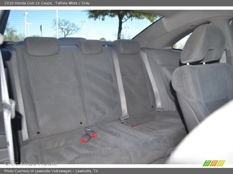 Taffeta White / Gray 2010 Honda Civic LX Coupe