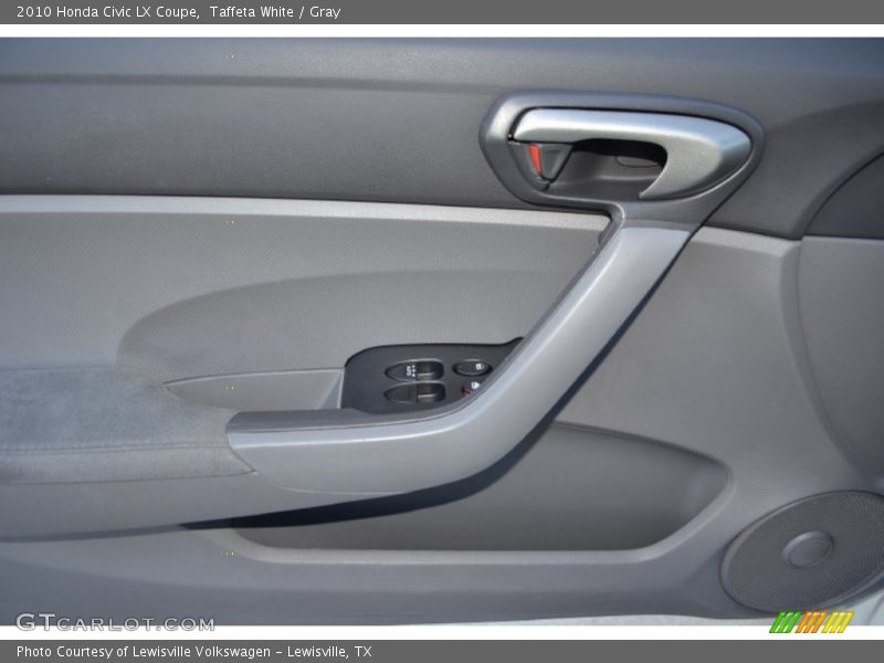 Taffeta White / Gray 2010 Honda Civic LX Coupe