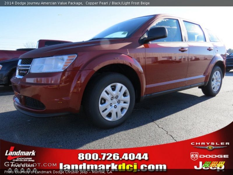 Copper Pearl / Black/Light Frost Beige 2014 Dodge Journey Amercian Value Package