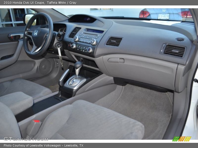 Taffeta White / Gray 2010 Honda Civic LX Coupe