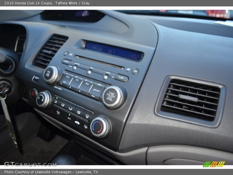 Taffeta White / Gray 2010 Honda Civic LX Coupe