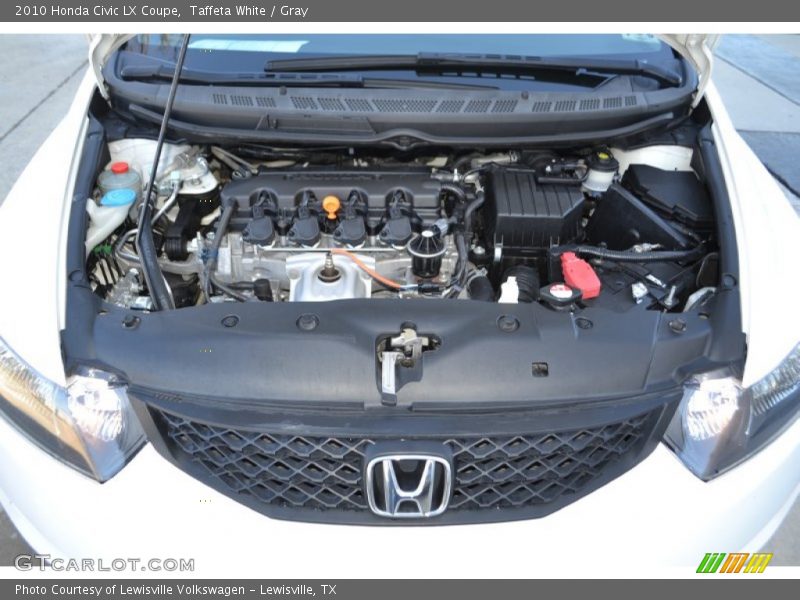 Taffeta White / Gray 2010 Honda Civic LX Coupe