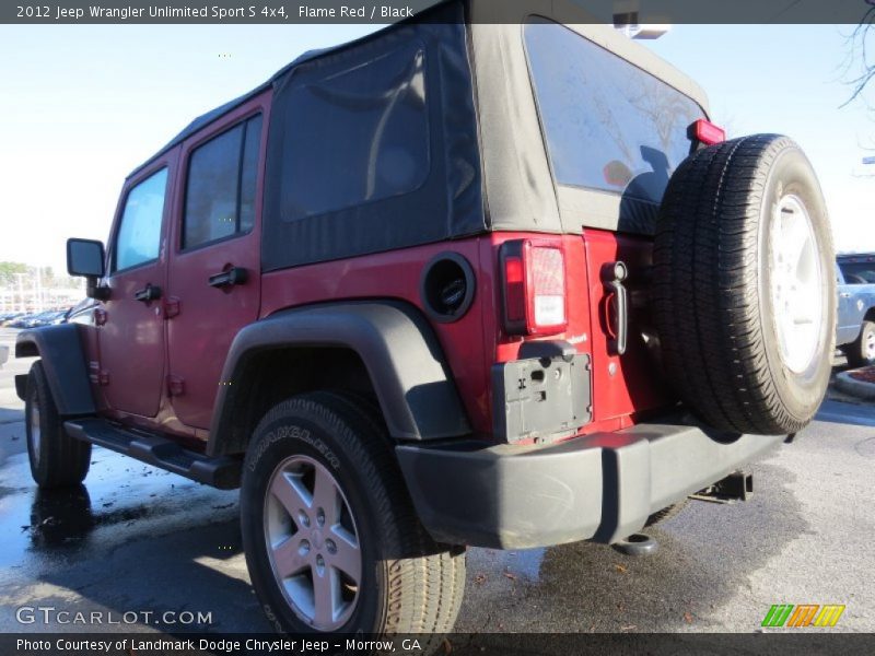 Flame Red / Black 2012 Jeep Wrangler Unlimited Sport S 4x4