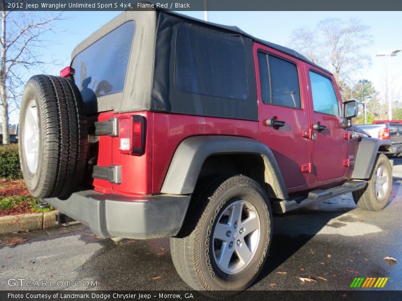 Flame Red / Black 2012 Jeep Wrangler Unlimited Sport S 4x4