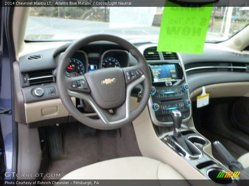 Atlantis Blue Metallic / Cocoa/Light Neutral 2014 Chevrolet Malibu LT